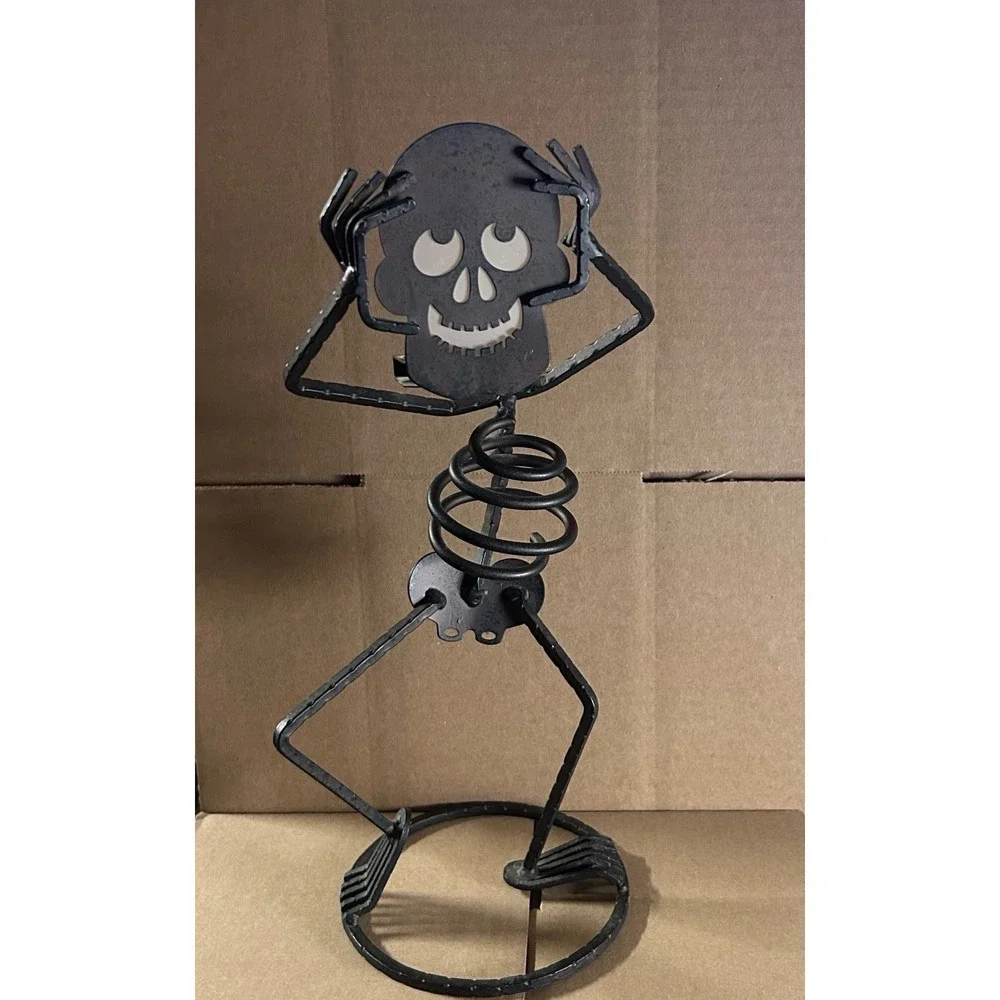 PartyLite Mr Bones Skeleton 15" Halloween Votive Candle Holder - Picture 2 of 9
